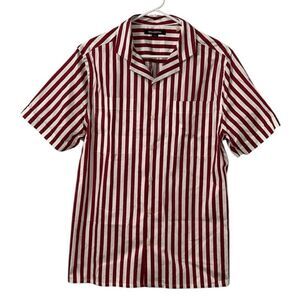 Karl Lagerfeld Red & White Stripe Men's
Shirt(Size Medium)